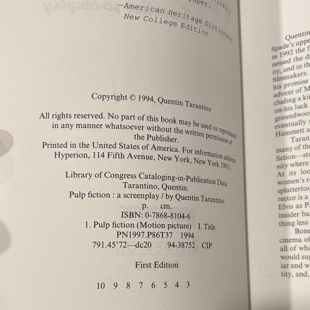 Pulp Fiction Screenplay Book - Picture 3 of 4